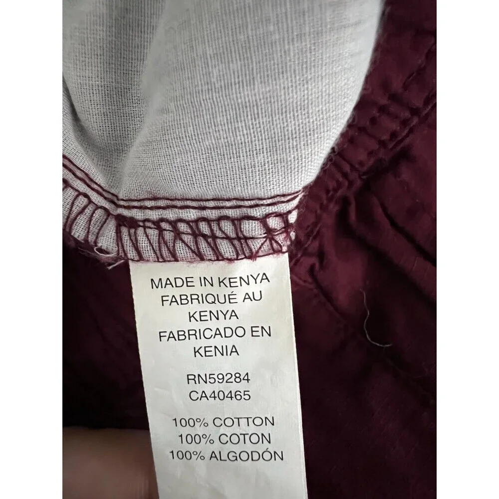 The Childrens Place Girls Cargo Jogger Pants Size 7 Burgundy